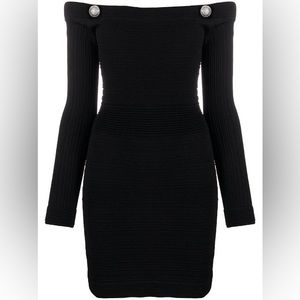 New with tags Balmain off the shoulder dress